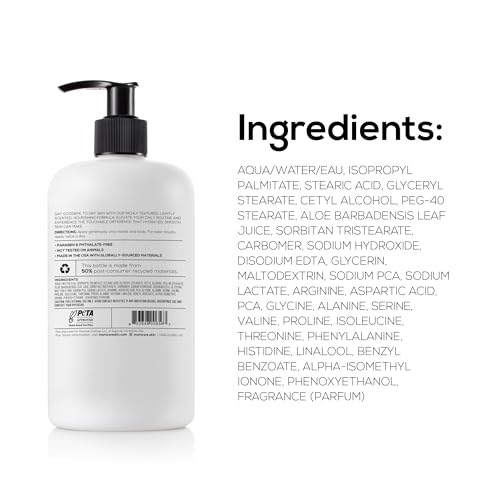 MARLOWE. No. 002 Body Lotion for Men, 15 oz Pump, Original, Revitalizing Dry Skin Lotion with Aloe Vera & Amino Acids, Hydrates & Nourishes, Lightly Scented