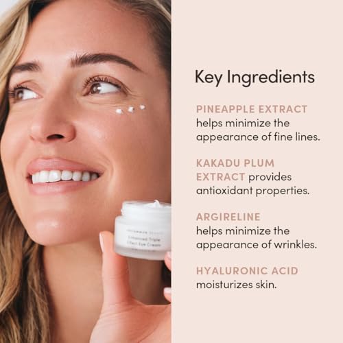 Uncommon Beauty Enhanced Triple Effect Eye Cream - Reduces Fine Lines, Wrinkles, and Dark Circles - Anti-Aging, Depuffing, and Hydrating - All Skin Types, Vegan, Cruelty Free, 0.67 FL OZ
