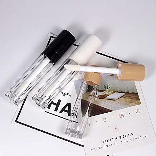 COSIDEA 30pcs White Empty 8ml 0.27oz PETG Lip Gloss Tubes with Big Doe Foot Wand£¬Lipgloss Containers£¬Concealer Tube Packing Container Bulk Wholesale