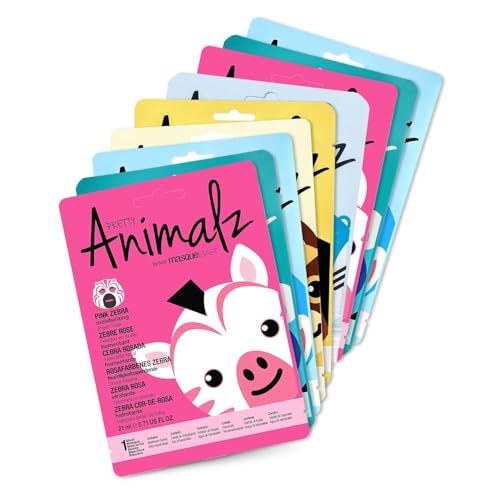 Masque Bar ? 9 Piece Pretty Animalz Printed Sheet Masks ? Made in Korea