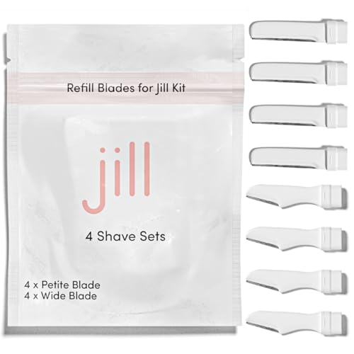 Jill Dermaplane Razor Refills for Women ? 8 Single-Use Face Razor Blades for Facial Hair Removal & Exfoliation ? Fits Jill V1 Dermaplaner Only (Not Compatible with V2 Kit)
