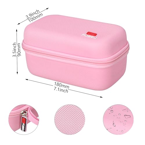 FBLFOBELI Hard Travel Case for NuFACE Mini/MINI+ Starter Kit, Hunvva EP-300 Mini Microcurrent Facial Device (Case Only) (Pink)