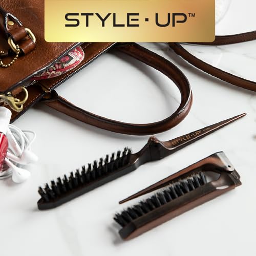 Olivia Garden Style-Up Teasing Hair Brush - Folding Design with Tail for Precise Sectioning