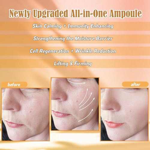 Repair Ampoule,Korean Hyaluronic Acid Serum for Skin Regeneration Serum Anti-Wrinkle and Anti-Aging Face Ampoule for Elasticity Care Helps create hydrated and smooth skin