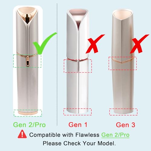 Generation 2 Replacement Heads for Flawless Finishing Touch Hair Removal Tool for Women, Double Ring Blades for Gen 2 Device Old Flawless, 6 Count