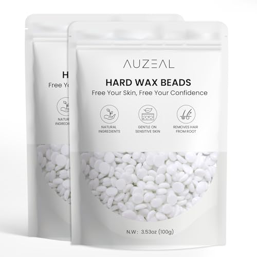 Nose Hard Wax Beads for Hair Removal, Refill Precision Waxing Beads For Nose, Ear, Eyebrow, Lip, Face, Natural Wax Beads for Sensitive Skin, Painless, Portable, 200g/7.06oz