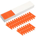 100 Pack Edged Plastic Blade, Safety Razor Blades Plastic Scraper Lightweight Replacement Blades, Easy Removal Tool for Decals Stickers Adhesive Label Glass Clean DIY, Orange