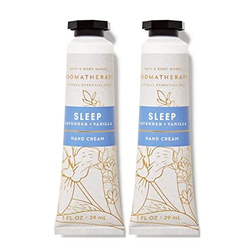 Bath & Body Works Lavender Vanilla Hydrating Hand and Body Cream 1.0 Fluid Ounce, 2-Pack (Lavender Vanilla)