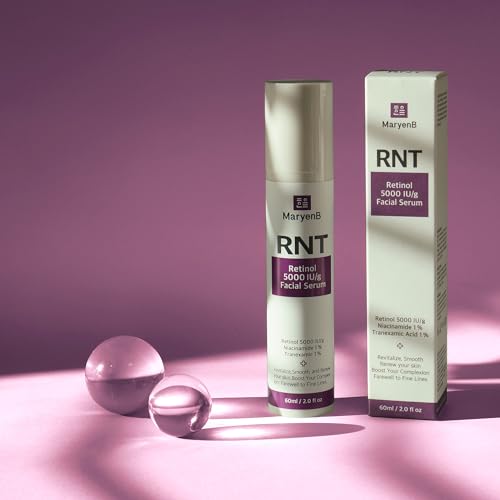 Retinol 5000IU, Niacinamide 1%, Tranexamic Acid 1% Face Serum ? Moisture Enhancing Essence with Hyaluronic Acid, Vitamin E, Gentle for Daily Skincare, 2 Fl Oz (60ml)