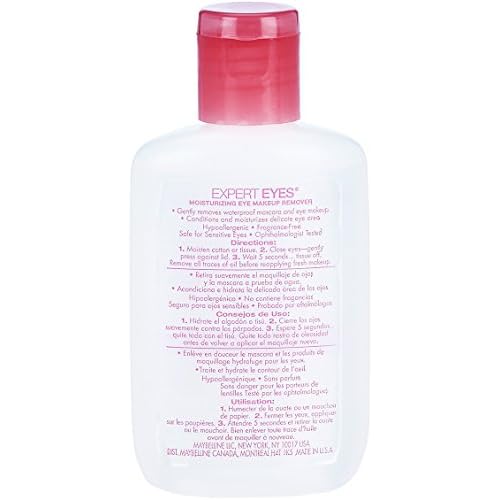 Maybelline New York Expert Eyes Moisturizing Eye Makeup Remover, For Waterproof Eye Makeup, 2.3 fl. oz.