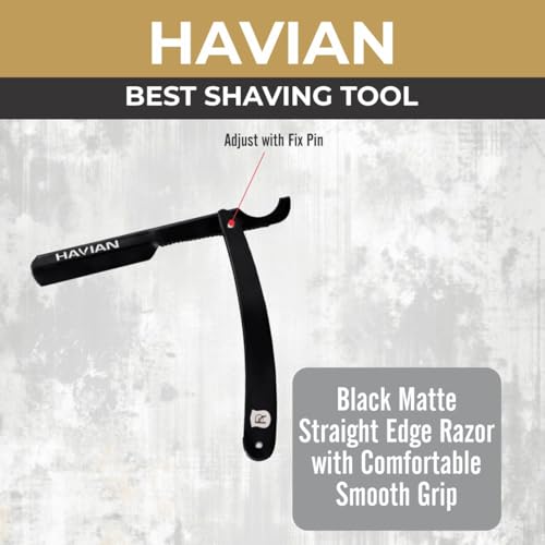 Professional Straight Razor, Turkish Model Black Steel Ergonomic Handle-premium Quality Stainless Steel-with Finger Rest for Men's Traditional Wet Shaving-Razor Shaving Blade.