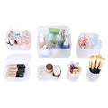OCHEAL Makeup Organizer Case Set: Stackable Clear Vanity Storage - Multi-size Holder for Makeup, Jewelry, Toiletries
