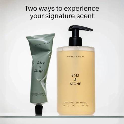 Salt & Stone Hydrating Gel Body Wash + Body Lotion | Bergamot & Hinoki