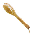 Dry Brushing Body Brush Anti Cellulite Treatment Skin Smoother Scrubber, Boar Bristles Long Handled, Thighs Buttocks Back Massager, Ayurvedic Lymphatic Drainage Tratamiento de Celulitis Anticelulitis