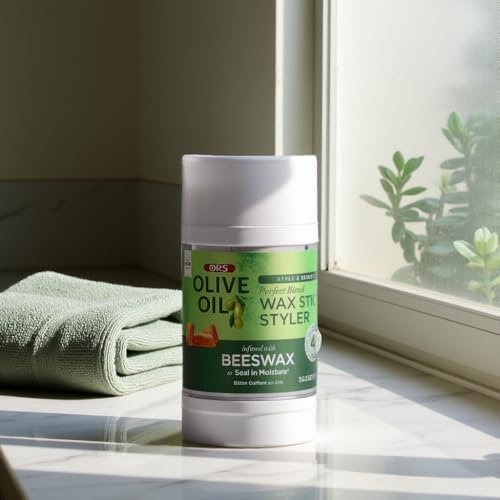 ORS Olive Oil Wrap Set Mousse Mousse and Style & Sculpt Wax Stick with Coconut & Beeswax (2 Piece Set)