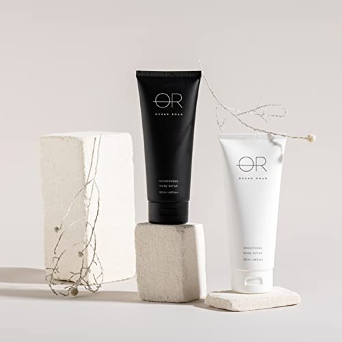 Ocean Road White Body Scrub 6.7 fl oz - Gentle Exfoliating Scrub with Detoxifying Red Seaweed & Antioxidant Australian Botanicals ? Ethically Sourced, Vegan, Australian Made
