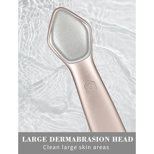 NEWDERMO 2-in-1 Microdermabrasion Machine for Facial, Diamond Microdermabrasion Device USB Rechargeable (White) with Microdermabrasion Machine Pro(Pink)