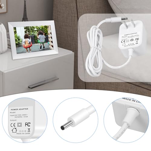 Sigely 5V2A Power, Replacement for Aura Carver AF900 AF100 SR-A30502000U2 Power Adapter, with 5.2FT Power Cord