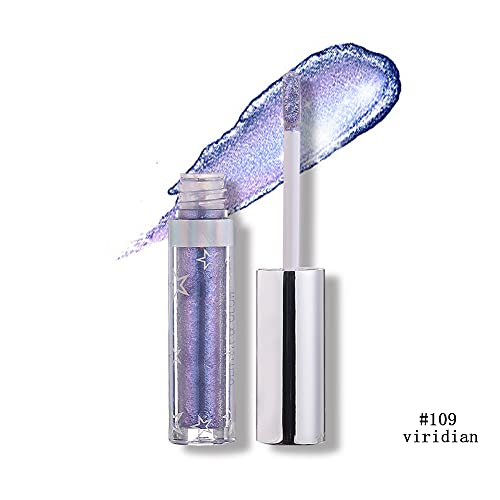 Liquid Eyeshadow 12 Colors Long Lasting Waterproof Shining Shimmer Glitter Eyeline liquid Matte Eyeshadow,Girls Silver Liquid Eyeshadow for Party Festival Makeup Beauty