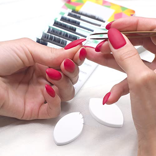 OIIKI 10Pcs Eye Shaped Practice Sponge, 7mm Lash Exercise Sponge, Practice Sponges, Lash Map Sponge for Beginners Makeup Eyelash Lash Extensions Supplies for Women