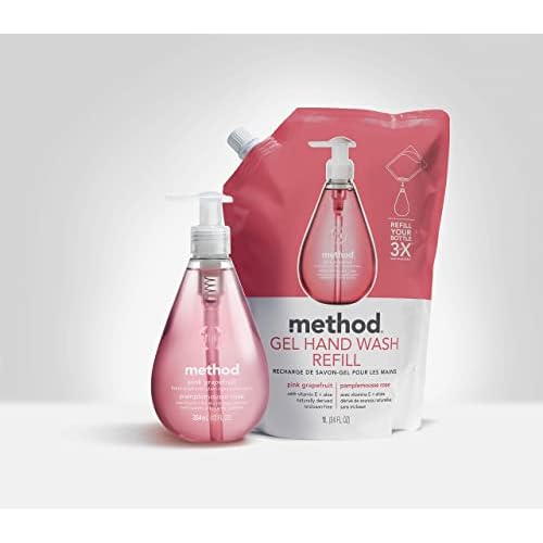 Method Naturally Derived Gel Hand Wash Pump, Cucumber, 12 Ounce