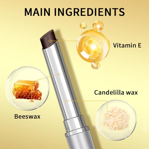 Honey Lipstick Tinted Lip balm, Hydrating Nourishing Sheer Formula Lipstick, Natural Glossy Finish (1 PC BLACK + 1 PC PINK)