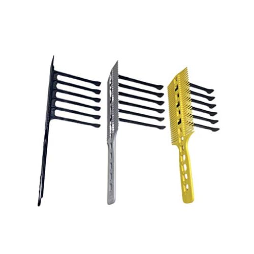 Scissor Clipper Over Comb - Barber Hair Cutting Tool with Jumbo Guide for DIY Home Haircuts (Black)
