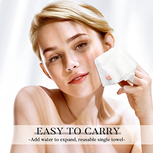 Juexica 2000 Pcs Disposable Portable Compression Travel Towel Cotton Face Washcloth for Travel, Home, Camping and Other Outdoor Activities