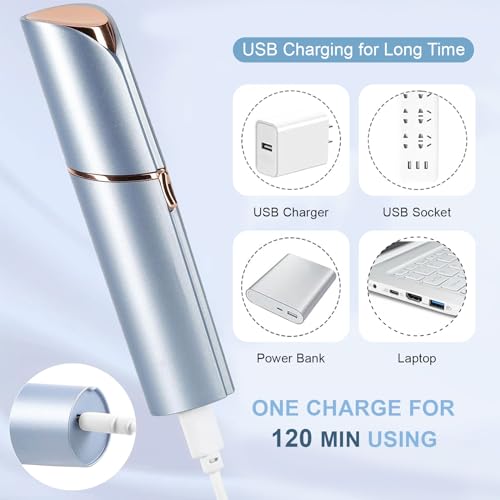 Facial Hair Remover for Women Blue Color with 6-pc Pack