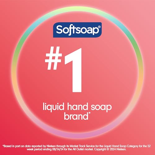 Softsoap Energized Liquid Hand Soap, Paraben Free, pH Balanced, Raspberry and Mandarin Scent, 11.25 fl oz Pump Bottle, 6 pack