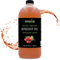 GreenIVe Organically Grown Rosehip Oil Rosa Canina 100% Pure Cold Pressed Virgin Oil (32 Ounce)