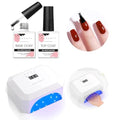 Makartt Rechargeable UV LED Light with Gel Top Coat Kit Bundle, Cordless Nail Lamp Aurora 36W Professional Nail Dryer, Soak Off UV LED Gel Nail Polish Top Coat