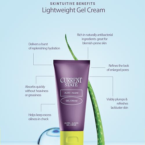 CURRENT STATE Aloe and Algae Lightweight Gel Cream - Delivers a clarifying hydration boost without weighing skin down. 2 fl oz.