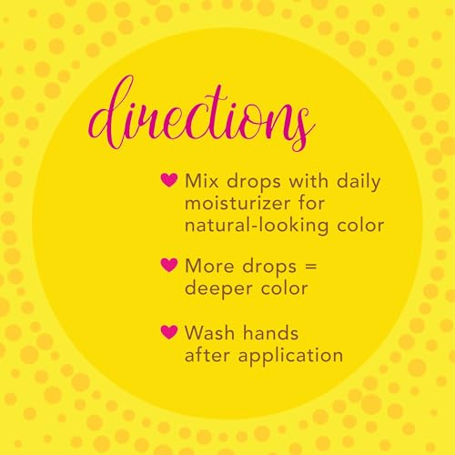 Jergens Natural Glow Instant Sun Drops, Sunless Tanning for Face and Body, Instant Sun Bronzing Drops, 1 Fl Oz