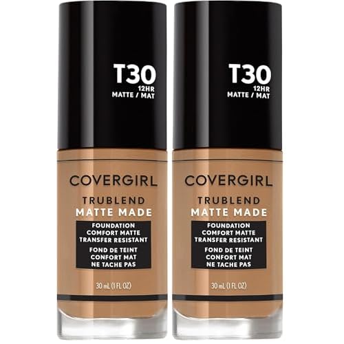 COVERGIRL TruBlend Matte Made Liquid Foundation, Warm Honey (Pack of 2)