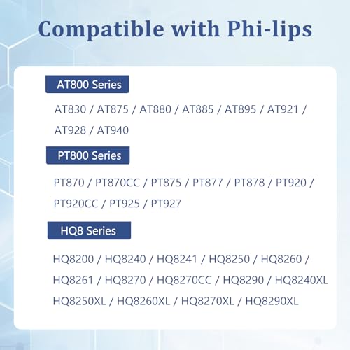 HQ8 Replacement Shaver Head for Phi-lips Shavers - Compatible with AT830, AT880, PT920 Models (Includes AT875, HQ8200 & More)