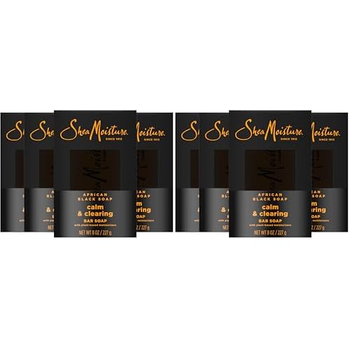 SheaMoisture Bar soap AfricanSoap Soothe & Clarify Skin Soothing and Clarifying bar-soap with 24h shea moisture nutrients for Healthy, Glowing Skin 8 oz (Pack of 8)