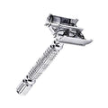 Ultimate Butterfly Safety Razor - Heavy Duty Twist To Open Double Edge Safety Razor for Men; Shaving Kit with Mirrored Travel Case and Stainless Steel Double Edge Blade