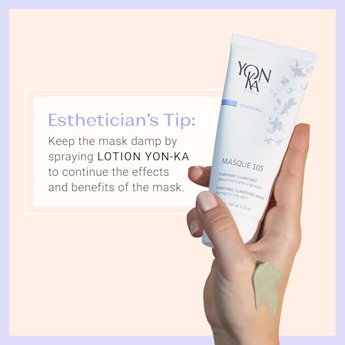 Yonka Essentials Masque 105 | Clarifying and Purifying Face Mask | Weekly Treatment for Dry and Sensitive Skin | Hydrates While Tightening Pores and Purifying Skin | 3.30 oz