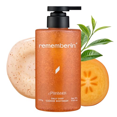 Persimmon Body Wash for Odor Control ? Korean Persimmon Extract, Natural Deodorizing Cleanser, Sulfate-Free & Gentle, pH Balanced for Sensitive Skin, 24-Hour Freshness (17.63 oz / 500g)