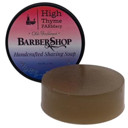 Barbershop Shaving Soap Puck ? 4 oz Old-Fashioned Bay Rum, Sandalwood & Patchouli Scent ? Cold Process Wet Shave Soap with Bentonite Clay ? 3¡± Shave Soap in Metal Tin