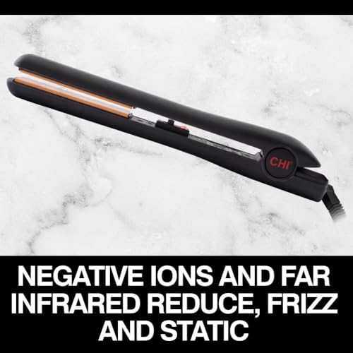 CHI Tourmaline Ceramic Series Flat Iron, Hair Straightener For Silky, Smooth Hair, 392¡ÆF Maximum Temperature, 1" Iron
