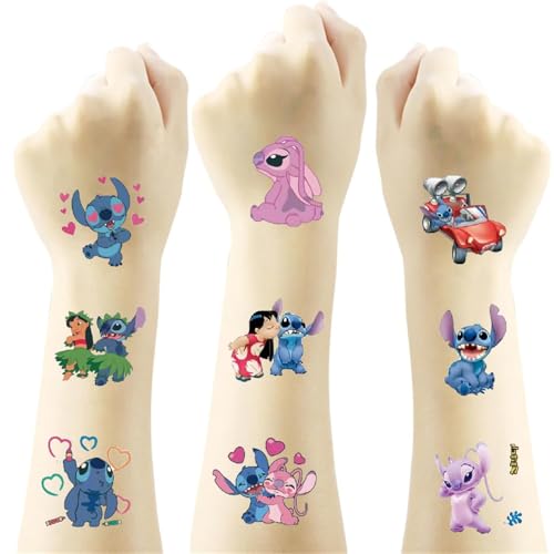 40Pcs Cute Temporary Tattoos,Removable Cartoon Tattoo Stickers for Party Favors Gifts & Birthday Decorations