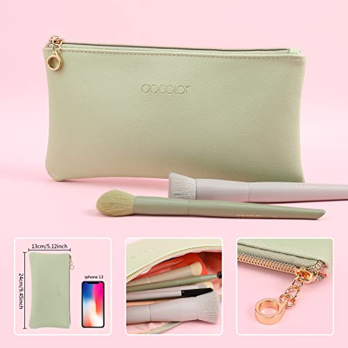 Docolor 17Pcs Morandi Makeup Brush Set with Makeup Bag and Makeup Sponge and Brush Protector + Makeup Brushes Cleaner Set