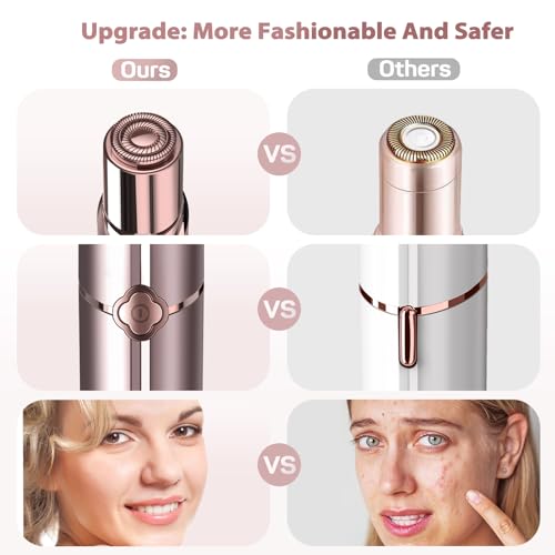 Facial Hair Removal for Women, Rechargeable Painless Facial Hair Remover for Face, Lip, Chin with a Velvet Bag