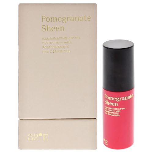 82E Pomegranate Sheen Illuminating Lip Oil SPF 15 PA Plus for Women - 0.2 oz Lip Oil