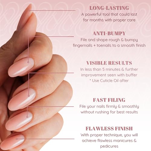 Tammy Taylor 100 Grit Acrylic Finger Nail Files for Women, 100/180 Limas para U?as & Emery Boards for Nails, Professional Manicure Tools, Salon Art Supplies & Accessories, Disposable Fingernail File