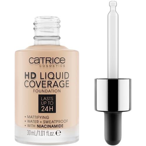 Catrice | HD Foundation 10 & The Hydrator Plump & Fresh Primer Bundle | Full Coverage Makeup | Vegan & Cruelty Free