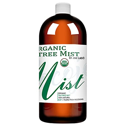 Dr Joe Lab Organic Tea Tree Mist for Skincare - USDA Certified, Face Spray Moisturize Sensitive and Dry Skin for Relaxation Soothing & Relaxing -Pure Essential Oil (32 oz)