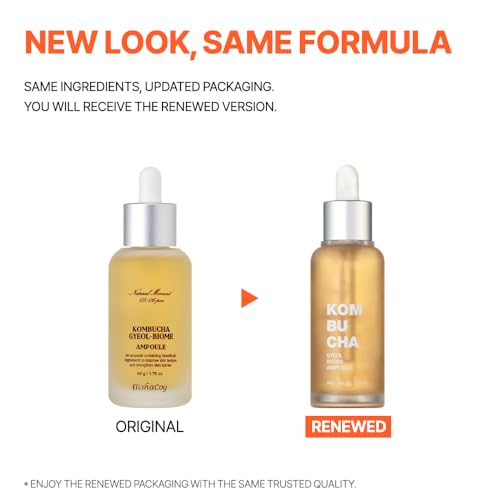 Elishacoy | Kombucha Gyeol-Biome Ampoule 50 ml / 1.69 fl oz ? Fermented Kombucha 506-Hour Extract, Radiance & Barrier Repair Serum-Ampoule, Vegan Skincare